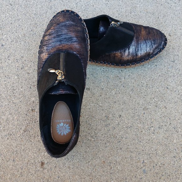 YELLOWBOX GRAHM ESPADRILLE SLIP ON SHOES 7.5 MEDIUM ZIP UP TOP - Picture 2 of 8